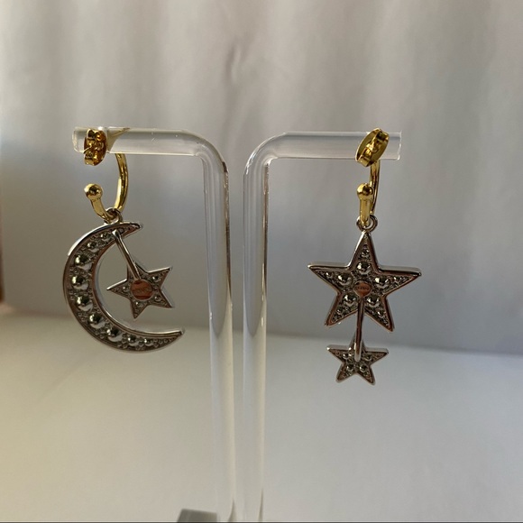 🤩🤩Celine 🤩🤩  Gold and Silver Dangle Drop Earrings - Picture 5 of 8